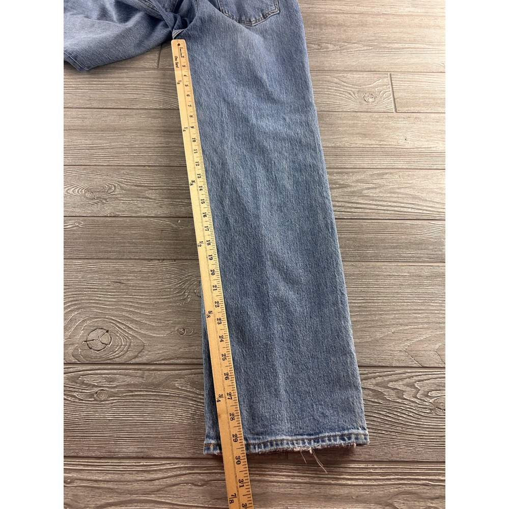 Abercrombie & Fitch The 90s Relaxed Jean High Rise Blue Wide Leg Size 27/4R 552 - Picture 3 of 8